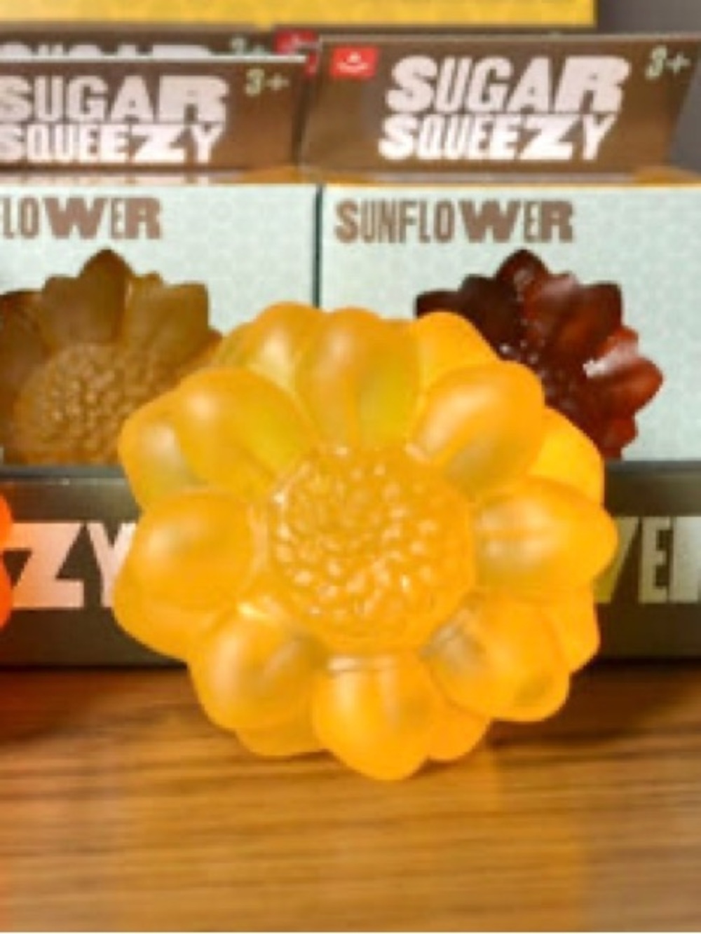 Aurora Sugar Squeezy Sunflower Fidget Toy in Yellow